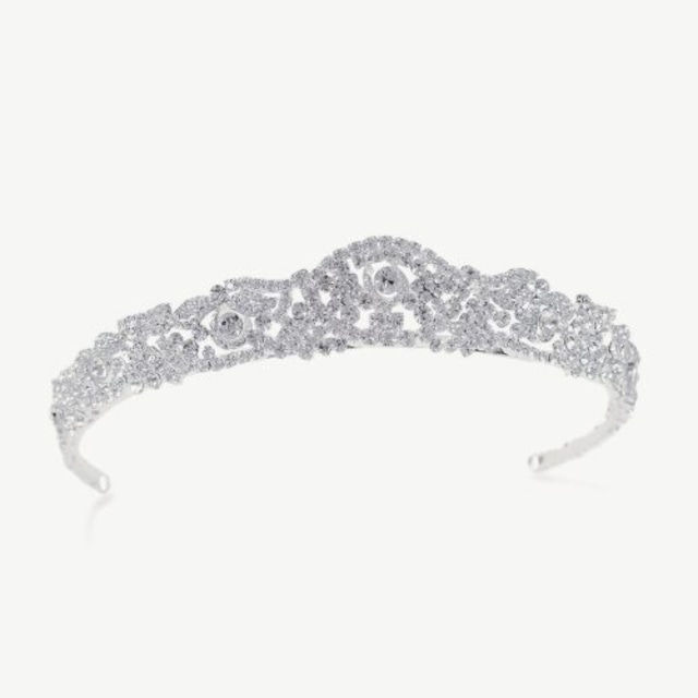 【レンタル】Ivory & Co. アイボリー・アンド・コー Duchess ダッチェス ブライダルティアラ クリスタル シルバー 結婚式 アクセサリー (IC-T33-R)