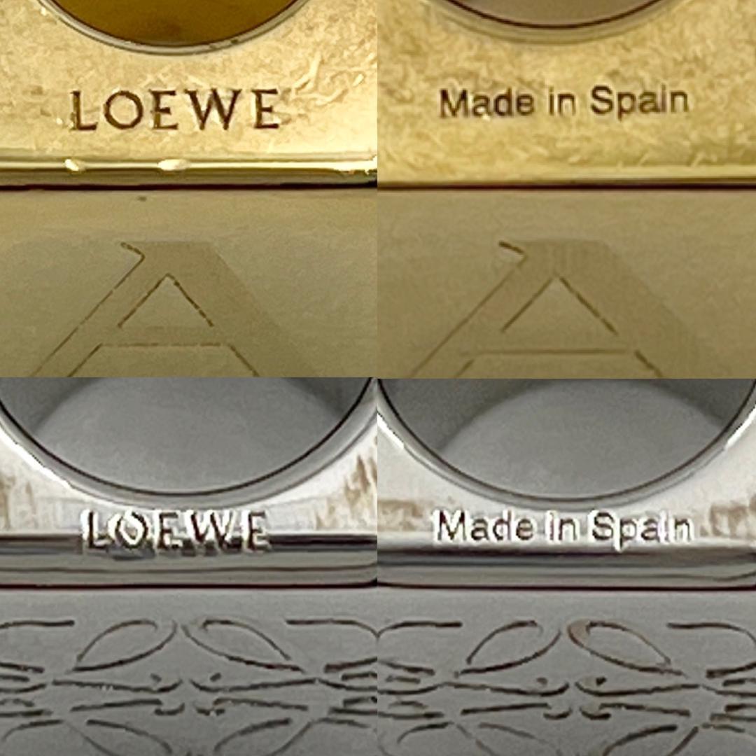 【イニシャルA・希少】ロエベ LOEWE バッグ　チャーム　ストラップ　レザー キーホルダー　キーリング