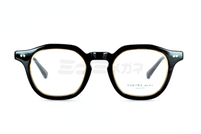 TOKIWA メガネ T-1980 Col.BK ヘキサゴン 多角形 インナーメタル トキワ 鯖江 日本製 正規品-2枚目