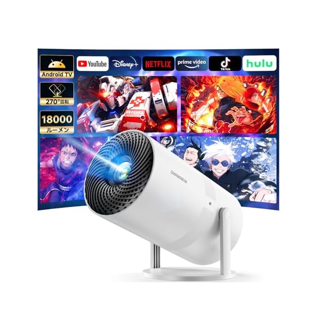 プロジェクター 小型【Android TV 14.0·1万+アプリ内蔵】Lisowod 家庭