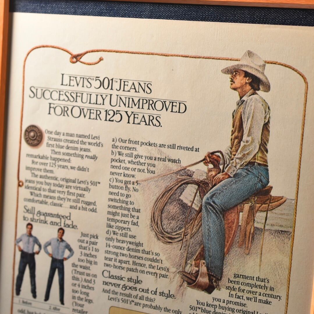 1982 Levi's Advertising Print 501 | Button Works Store ボタンワークス