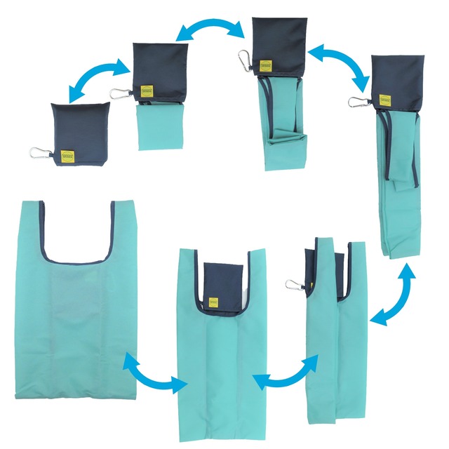 [バイオパッカー] 制菌 抗菌 脱臭 エコバッグ Lサイズ (ブラック) 折りたたみ 工房 手作り 日本製 エコパッケージ MX-0004-112