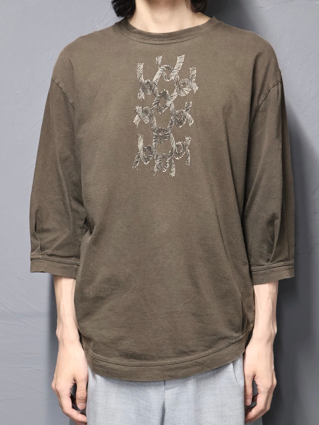 【Christopher nemeth】coloring cropped sleeve top