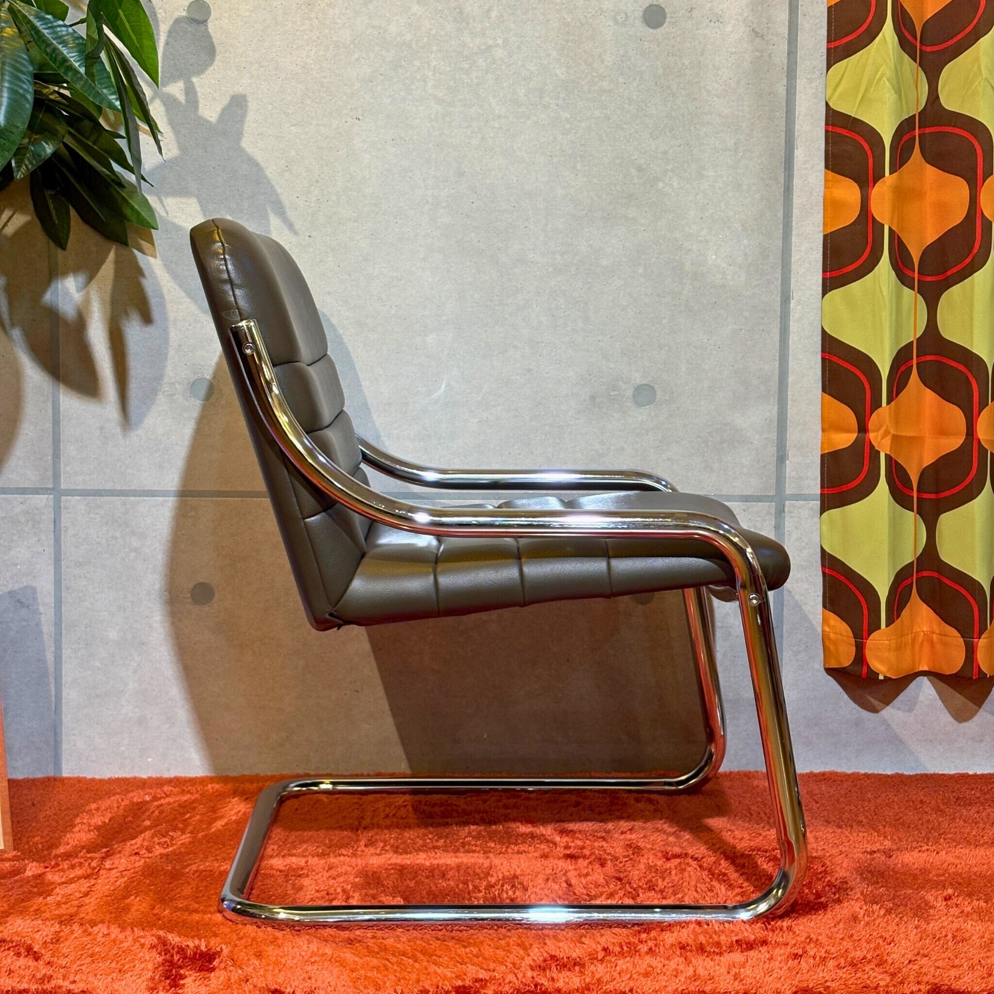 USED】Cantilever Chrome Lounge Chair / カンティレバー ラウンジ