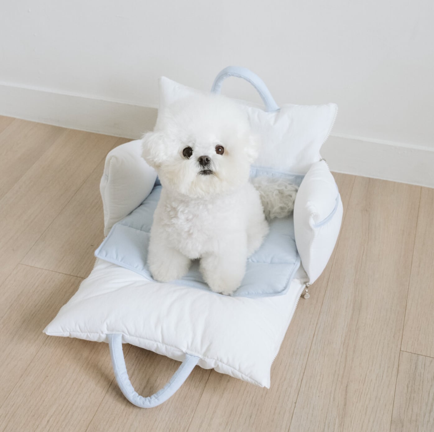 予約【B.bed.de】cuddle-bag (white blue)