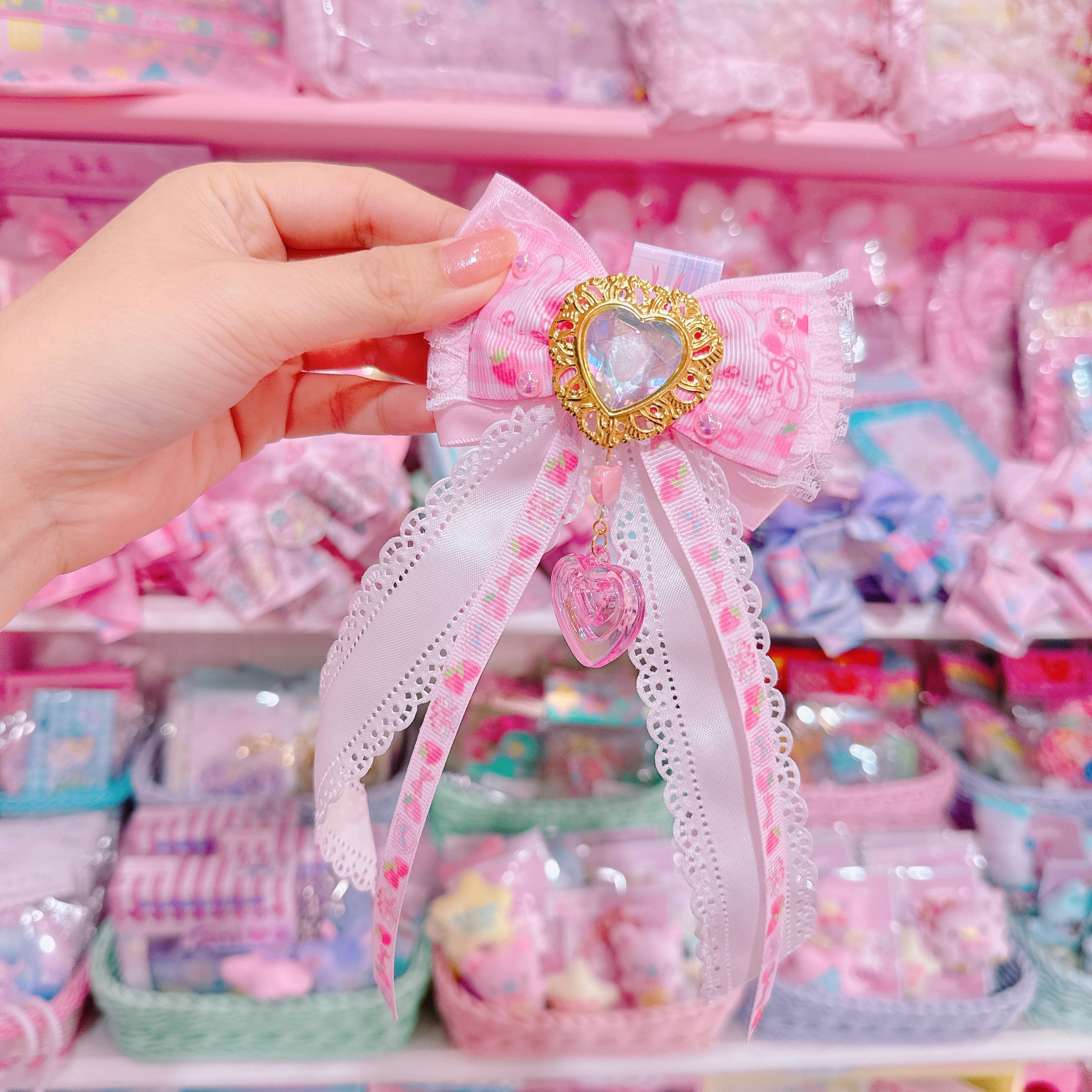 【F7】62-31たらりんリボンヘアクリップ