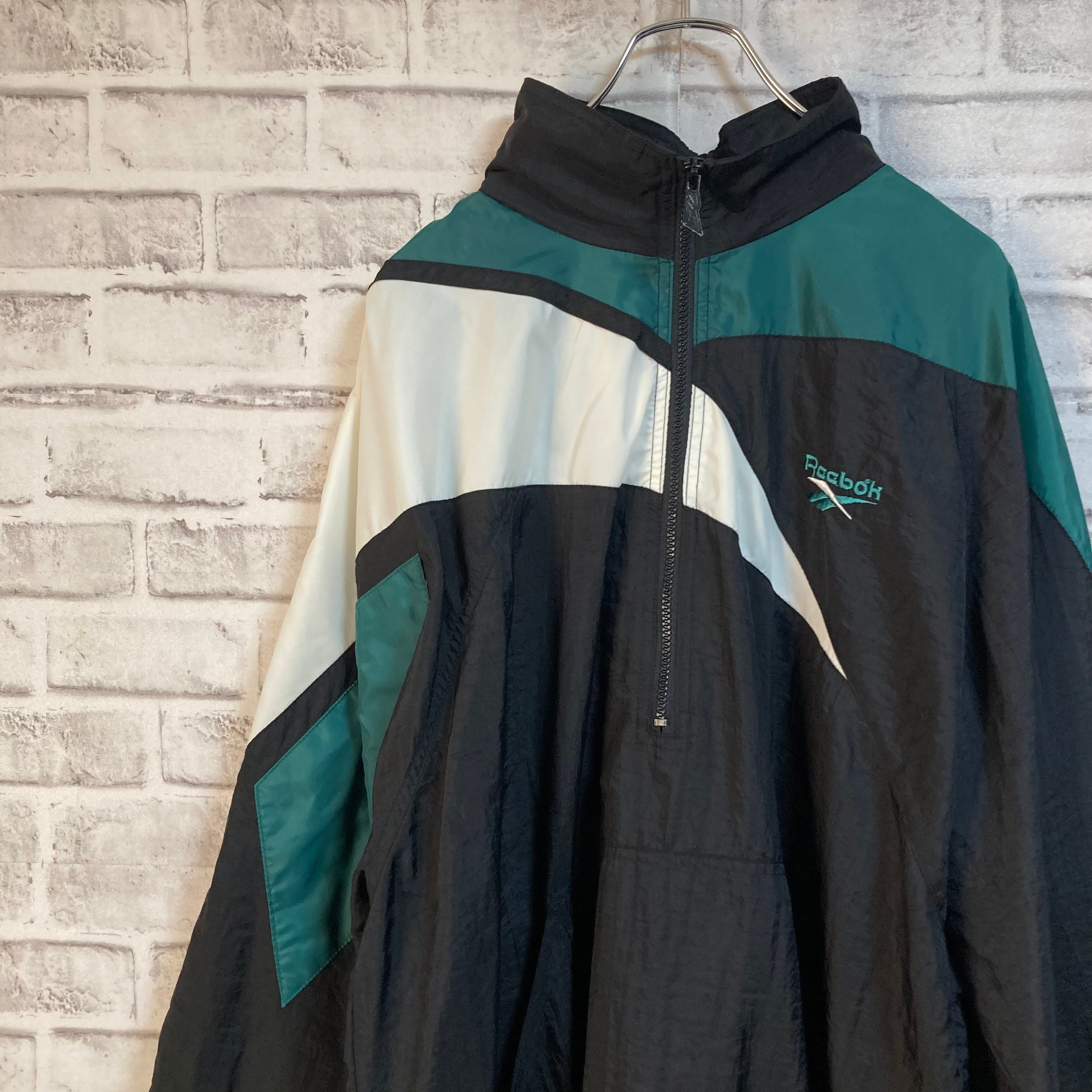 Reebok】Halfzip Nylon Jacket L 90s リーボック ハーフジップナイロン