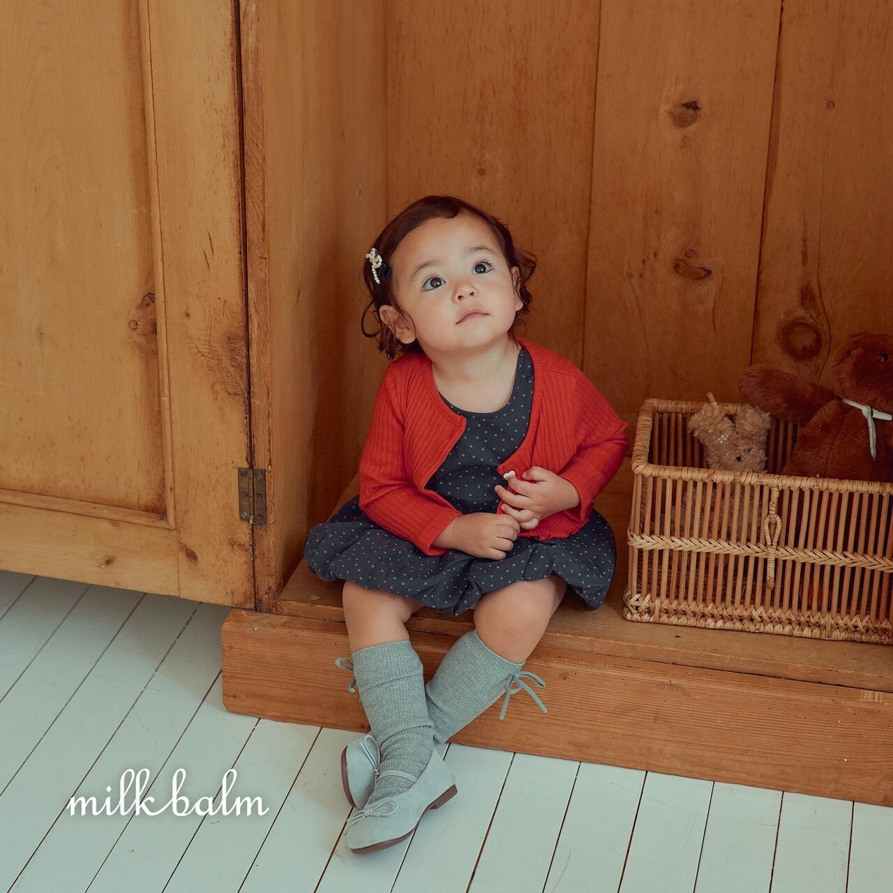 韓国子供服 / 26Autumn / Milkbalm / パンプキン ワンピース / 女子服 / キッズ服 / 秋服 *XS~XL*