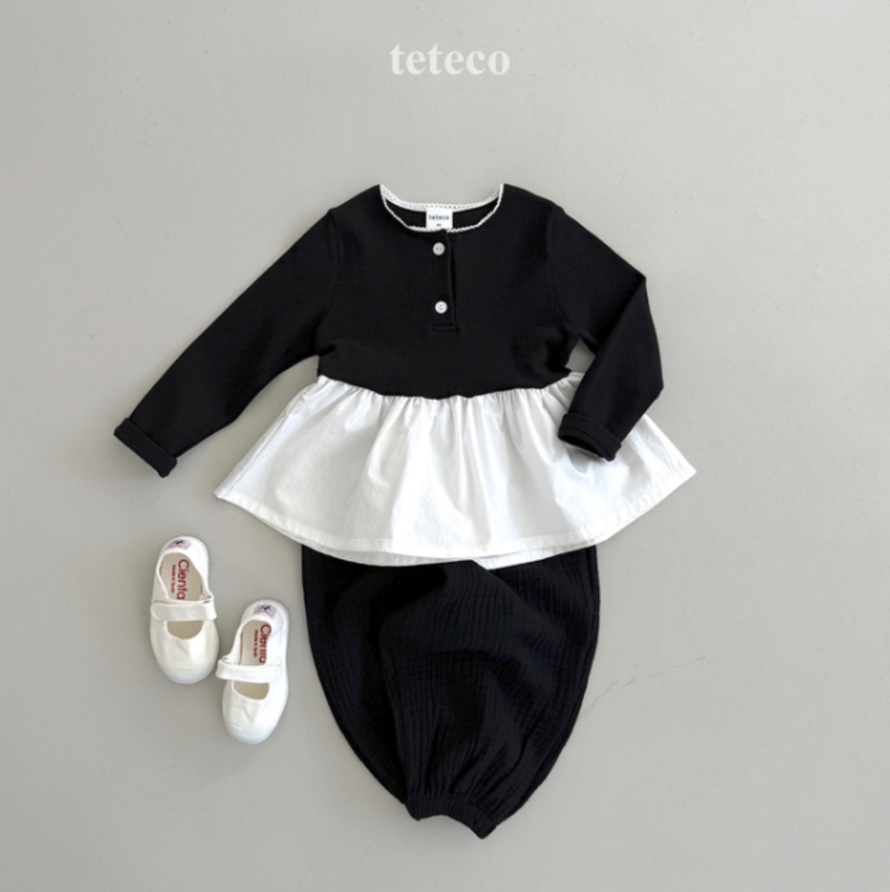 【取寄】teteco ブイネックMTM｜秋服｜韓国子供服｜ 26/AT