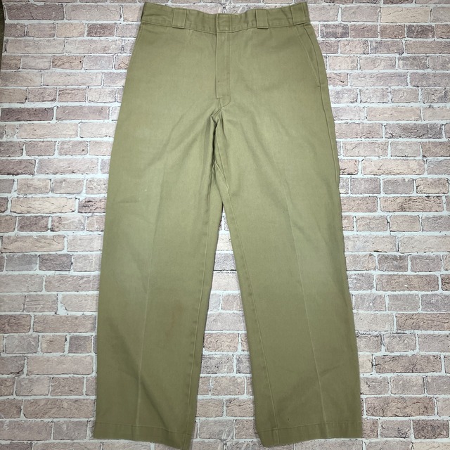 Ⓚ1980'S DICKIES COTTON PANT チビタグ BEIGE W33.5