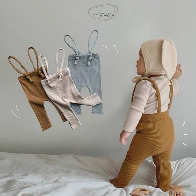 【秋作】 シンプル無地サロペット