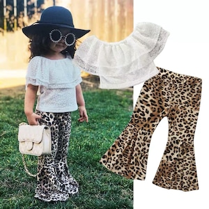 レーストップス＋レオパードパンツSET