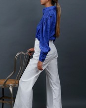 1990's Louis Feraud / Geometric Pattern Blouse