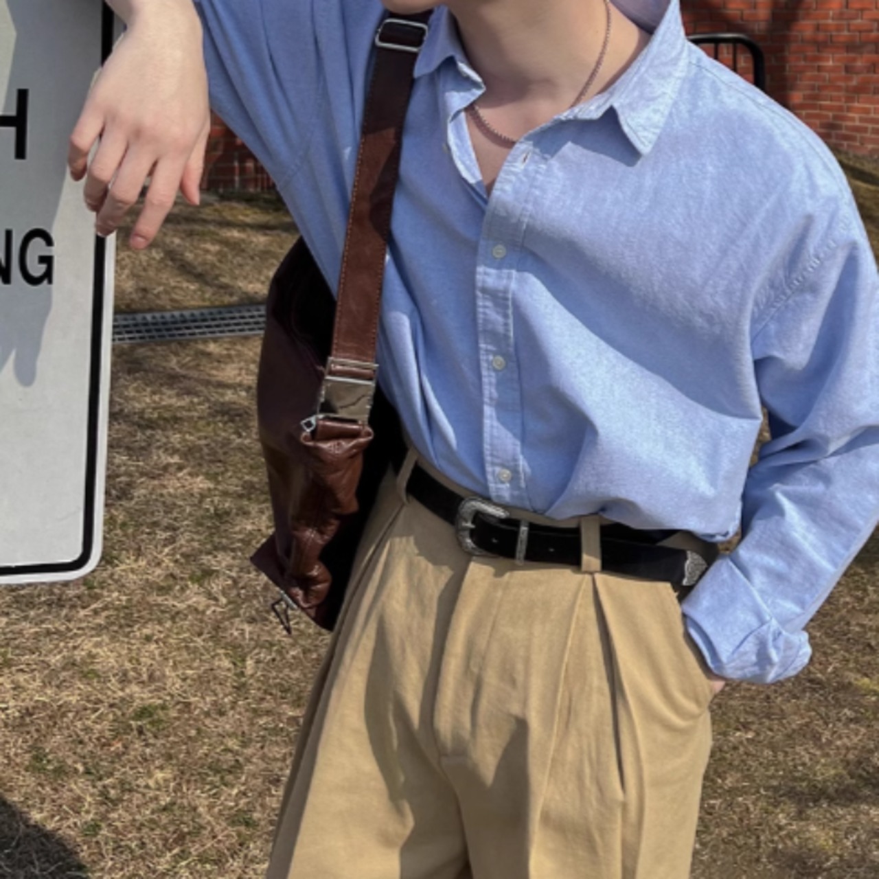 カレッジスタイルカジュアルシャツ　0847