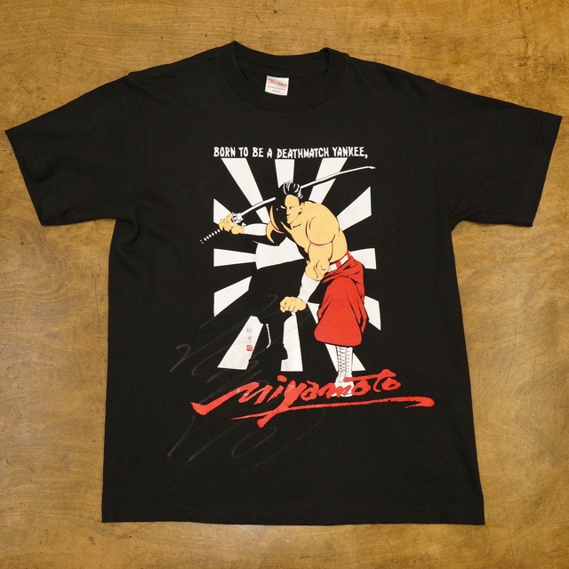 2762J 宮本裕向 プロレス 直筆サイン入り Tシャツ メンズ古着 サイズS 