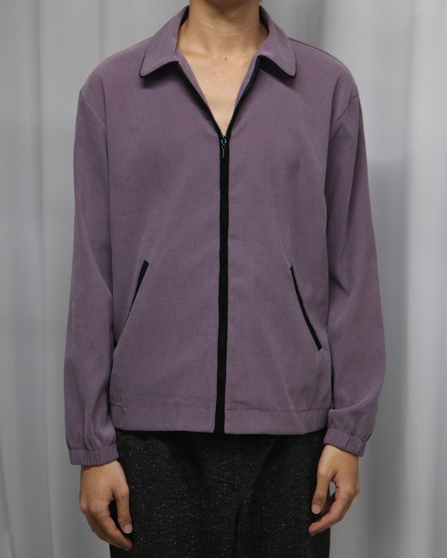 Suede-like zip blouson