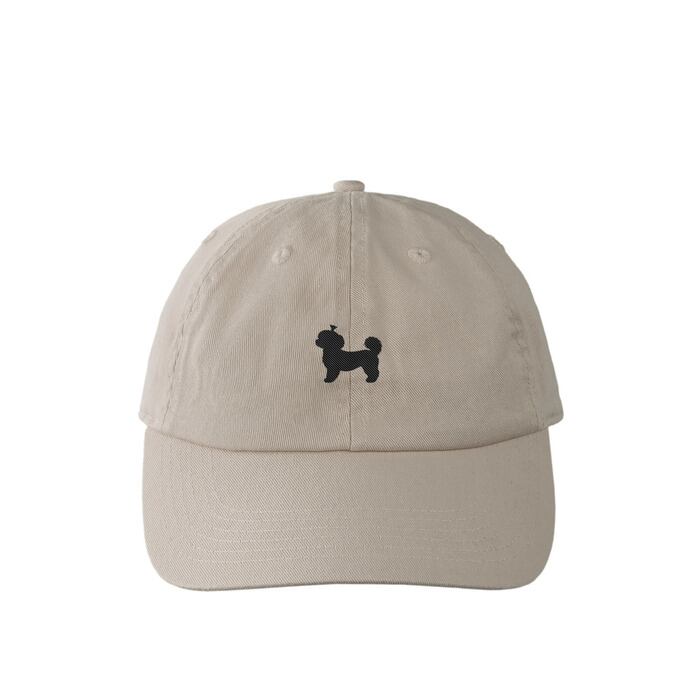 Shih Tzu Cap Beige Black U2005