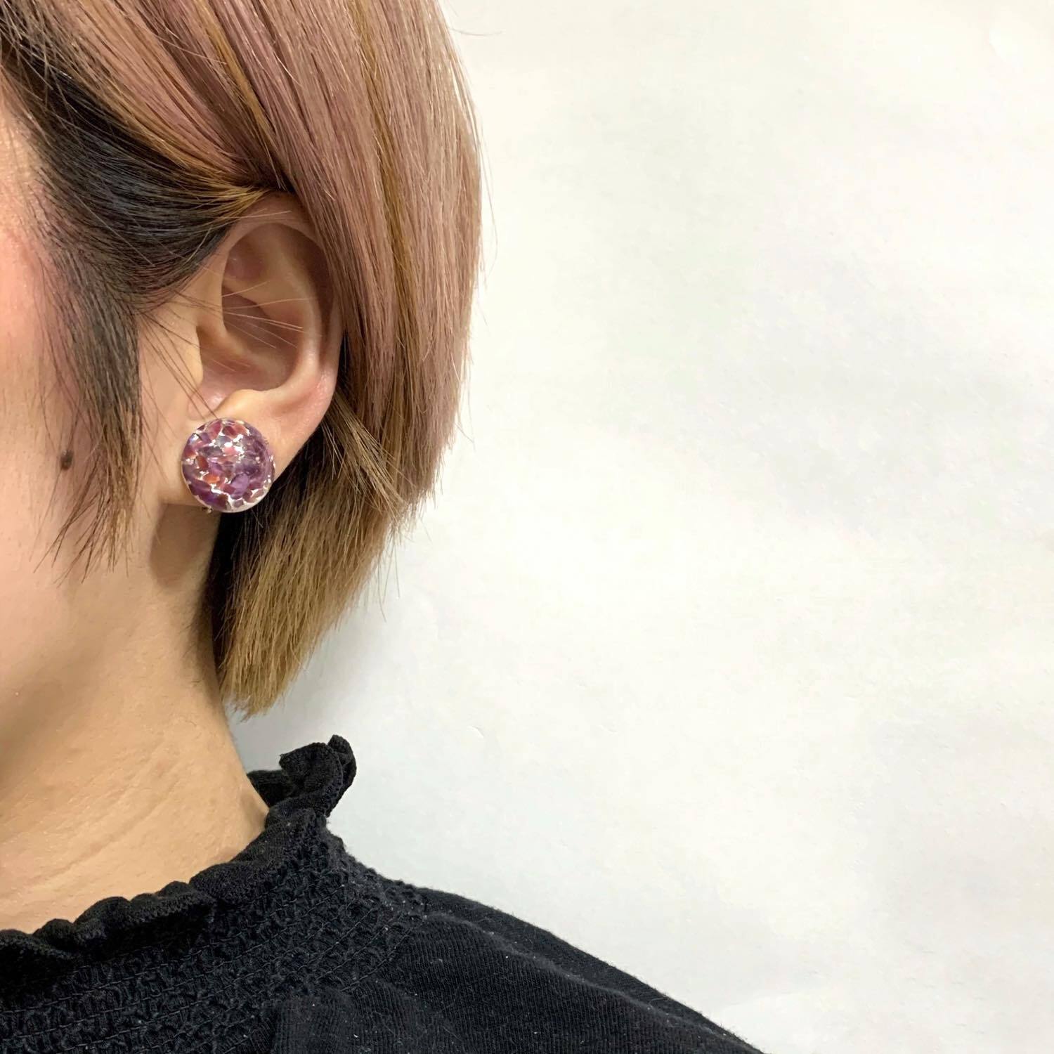 再入荷〉チェコあじさい模様の〈ピアス/イヤリング〉 | Dua