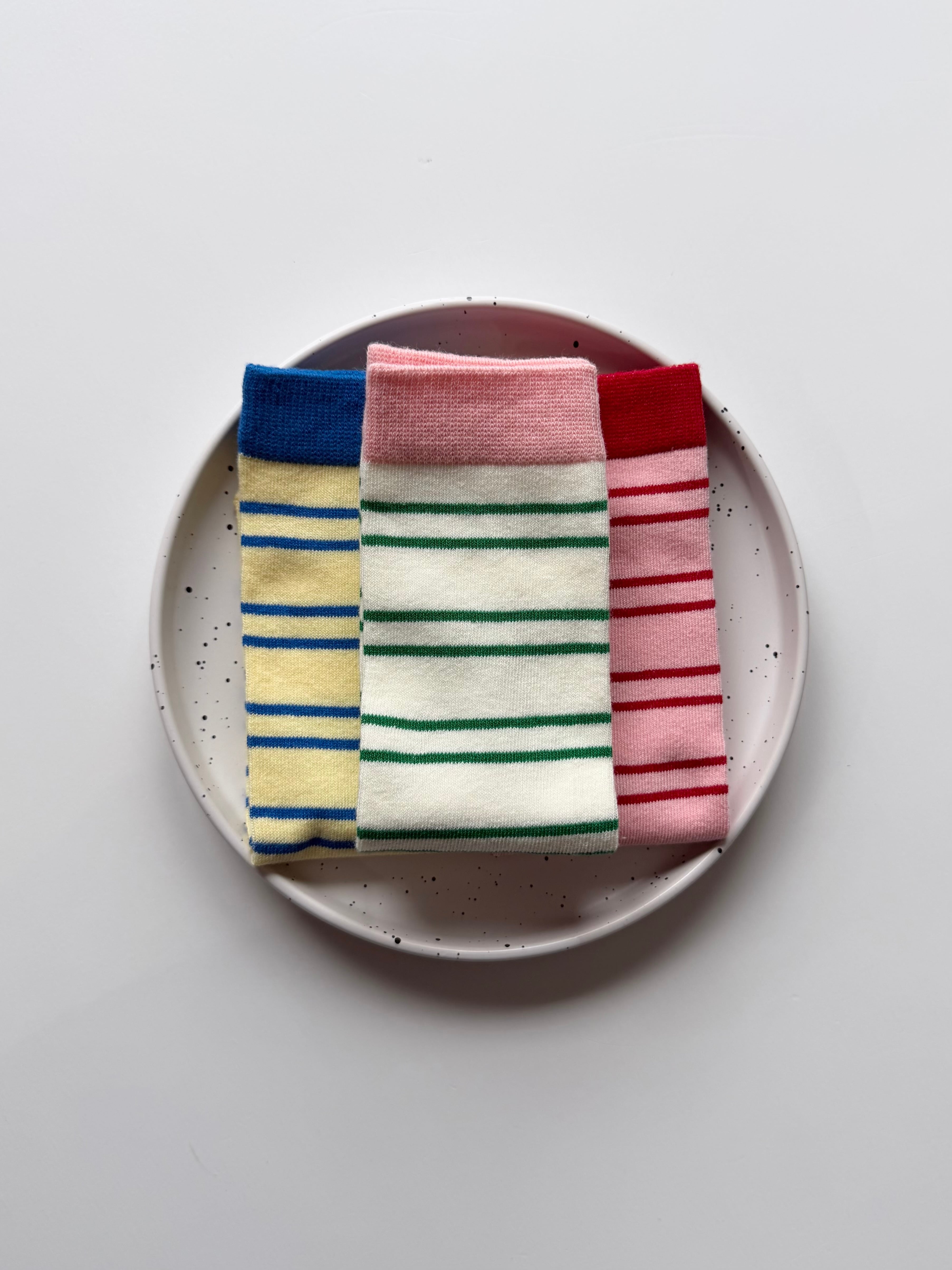 3set ボーダー free socks  4339