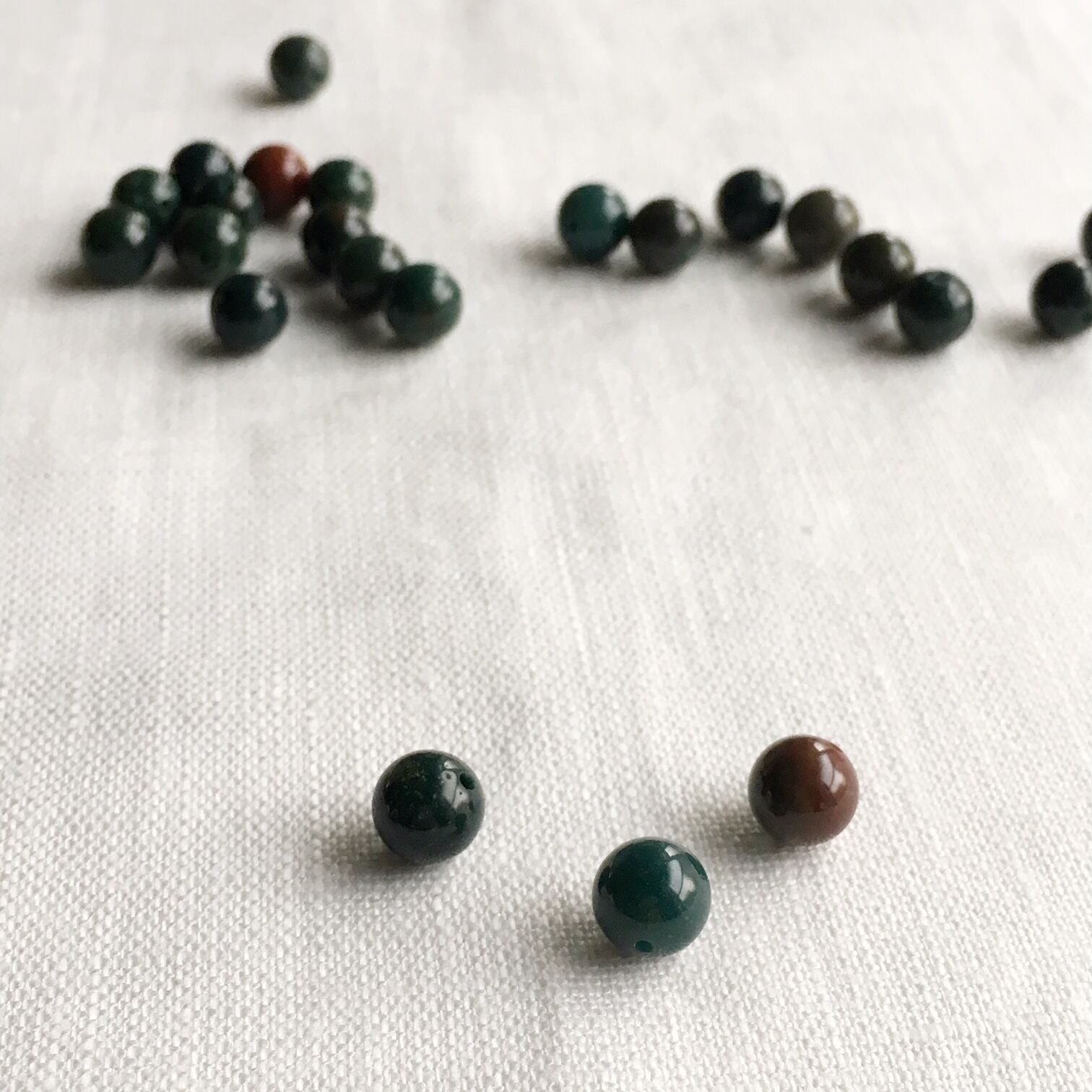 天然石 粒売り ブラッドストーン 8mm Round Brad Stone Grain Canoha