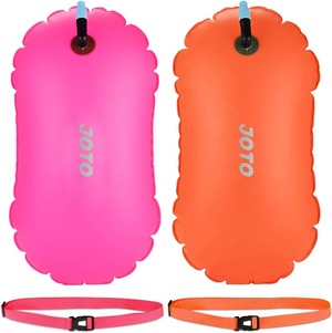 【特価処分】JOTO [2個セット] スイムブイ 防水バッグ 浮き袋 軽量 スイミングベルト フロートエア バッグ