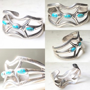 NAVAJO silver turquoise bangle