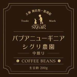コーヒー豆200g：パプアニューギニア シグリ農園 AA (中煎り)