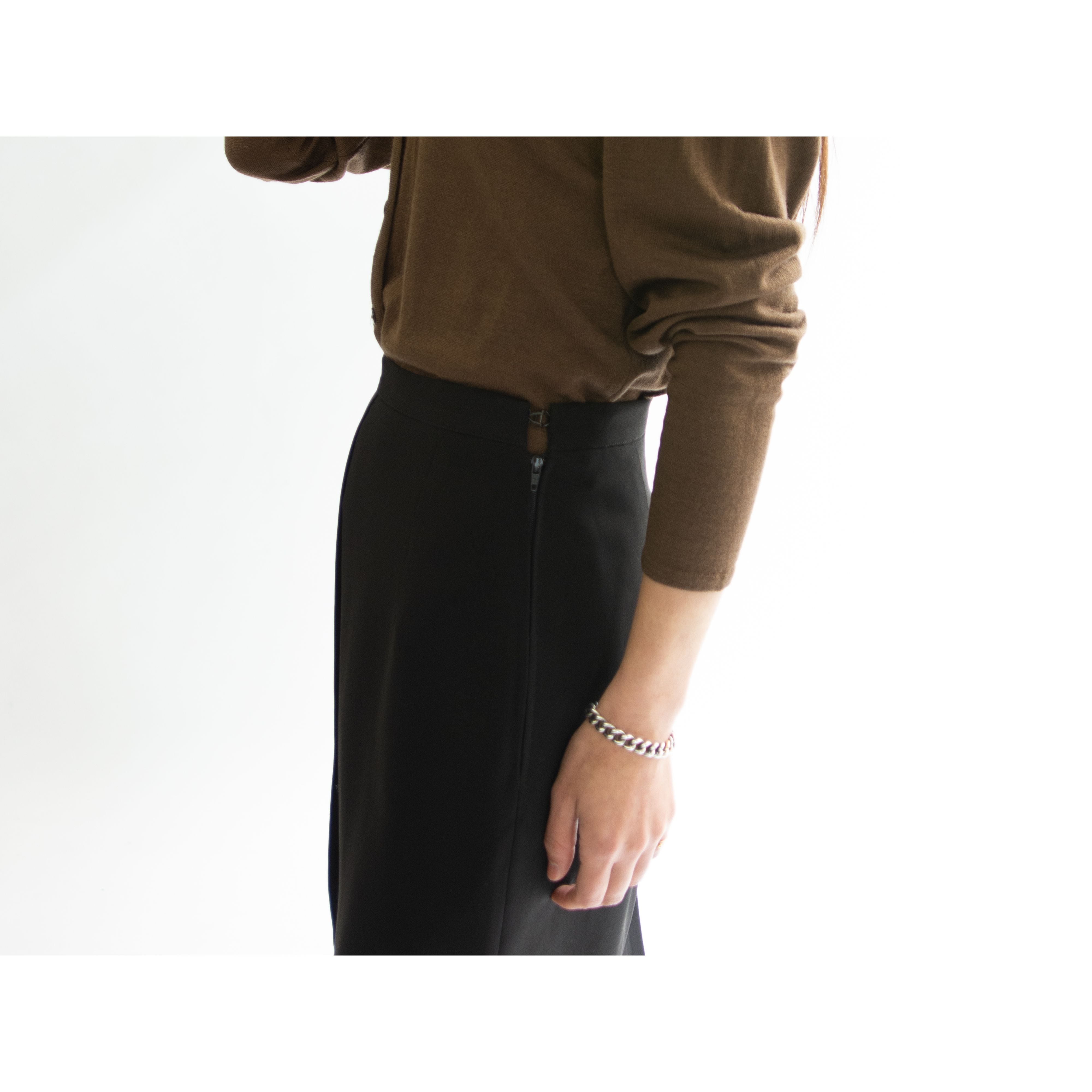 【roger sakoun】Made in France slit skirt(フランス製 アセテート スリットスカート)11d
