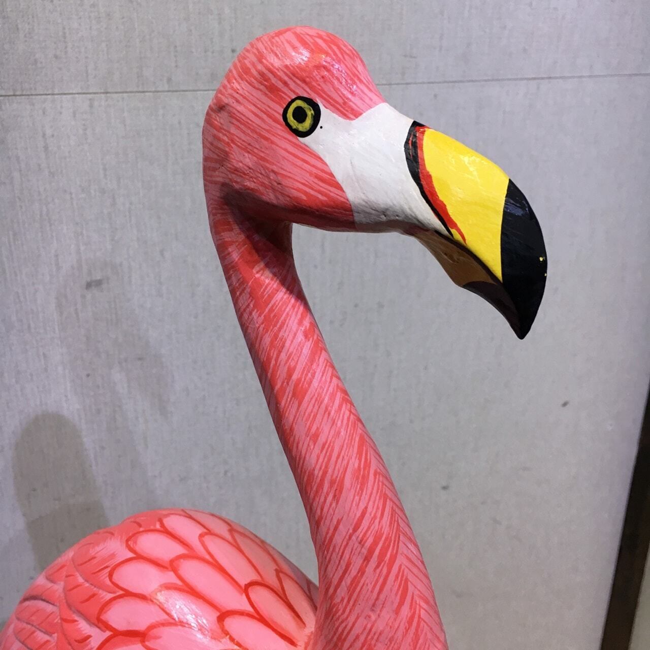 木製フラミンゴ 77cm 鳥のオブジェ インテリア バリ雑貨 アジアン雑貨