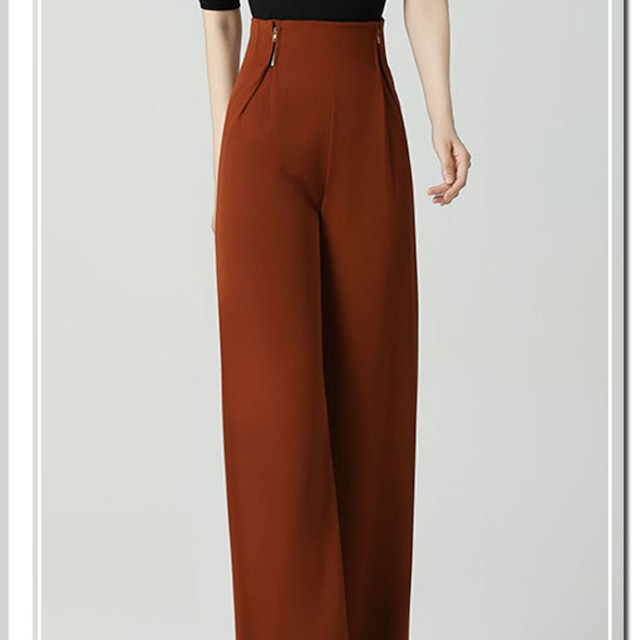 ハイウエスト ワイドレッグ ダンスパンツ ds1193