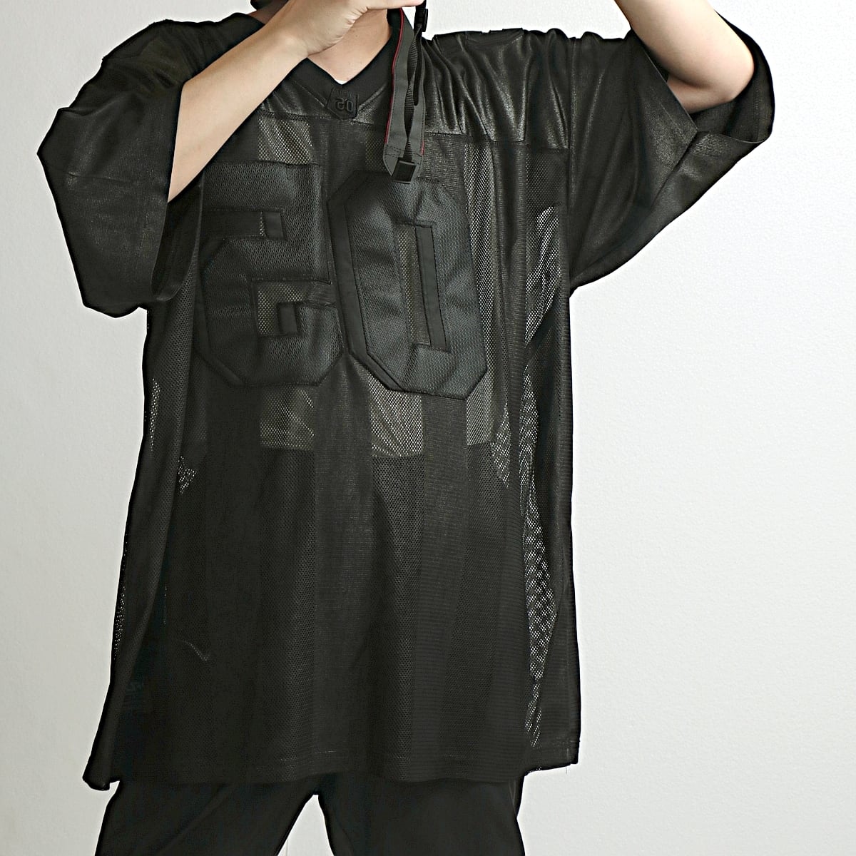 90s FUBU ”Mesh & Jersey” フットボール ゲーム シャツ 古着 used