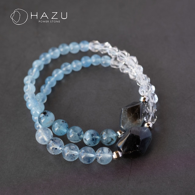 癒しと深海に宿る光［ブラックアクアマリン／アクアマリン／水晶］