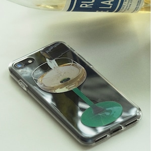 【t.e.a】 (Jelly+Clear) White wine / ホワイトワイン iphone スマホ ケース カバー ジェリー ハード グラス 韓国雑貨