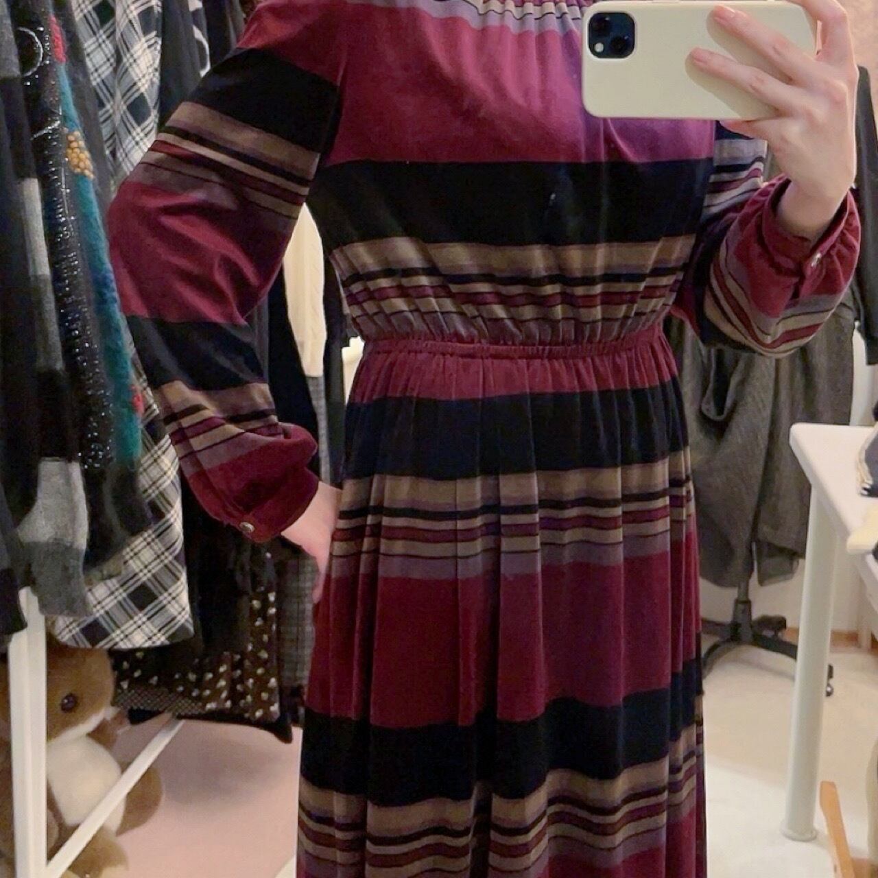 black bordeaux border velours one-piece