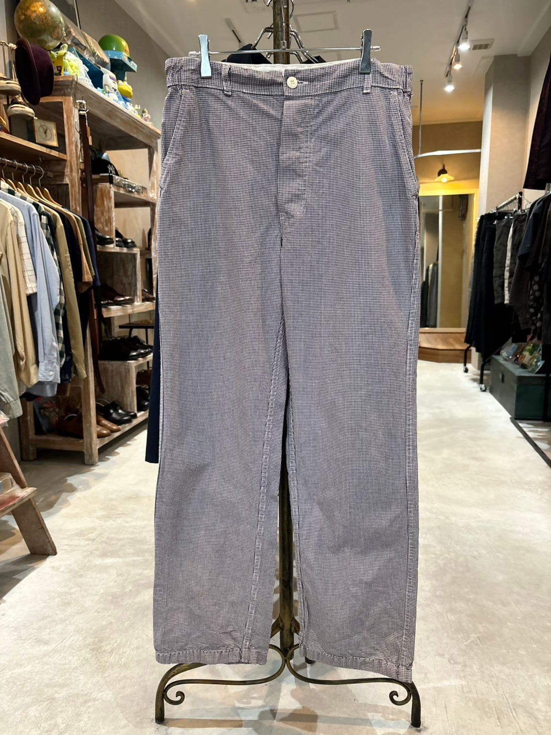 Euro 千鳥格子柄シェフパンツ