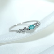 パライバトルマリン ブラジル産 リング 0.088ct D0.13ct pt900 Paraiba Tourmaline