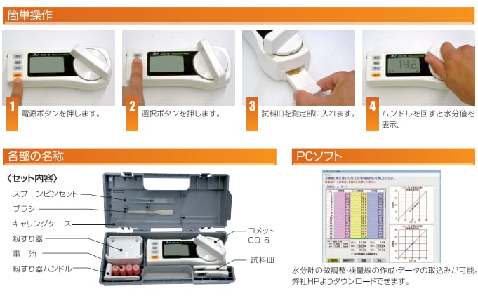 穀物水分計 コメット CD-6 | 楽しく学ぶ「一次産業検定」