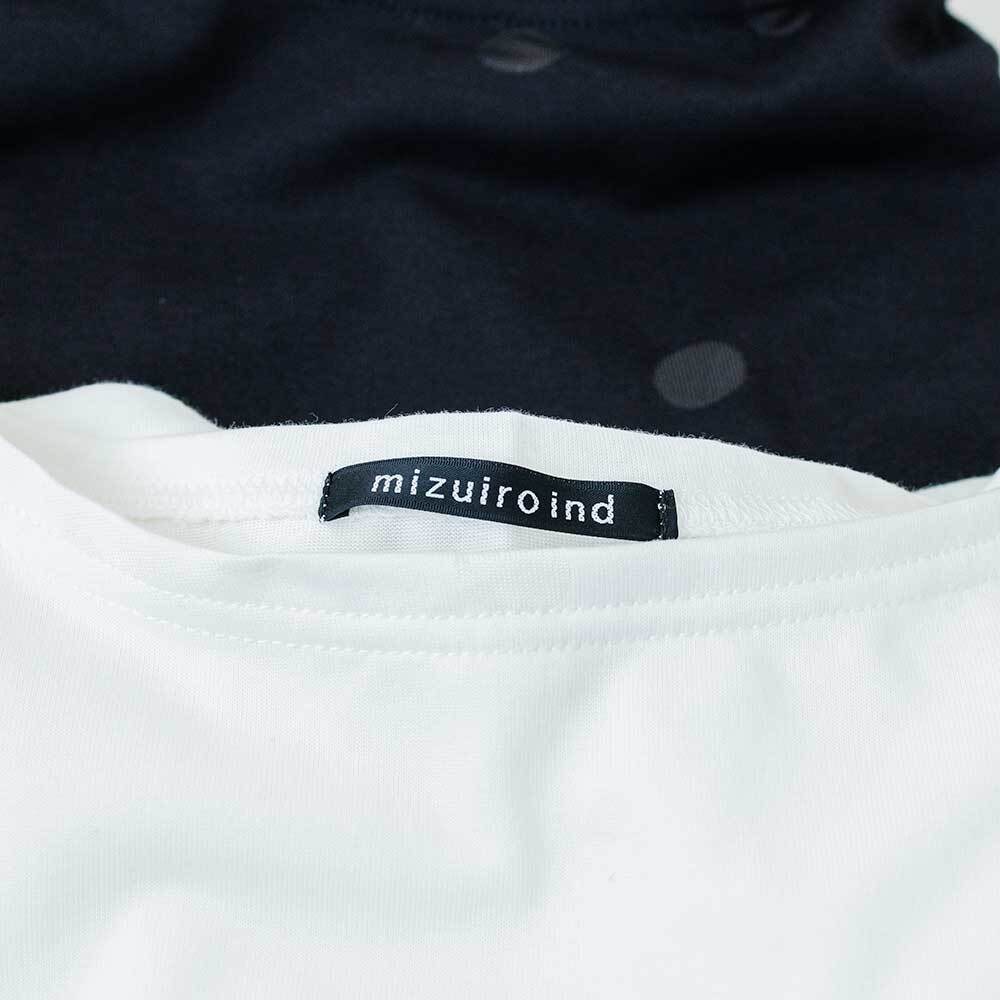 【mizuiro-ind】オパール加工 ドット ワイド プルオーバー長袖カットソー mizuiro ind オパール加工ドットptワイドプルオーバー | LASQ store