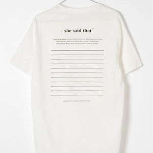 【即発/正規品】she said that × nico and... t-shirts Lsize / シーセッドザット ニコアンド コラボレーション Tシャツ 韓国ブランド