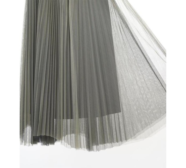 gz507kn301　Wプリーツレイヤードランダムヘムsk