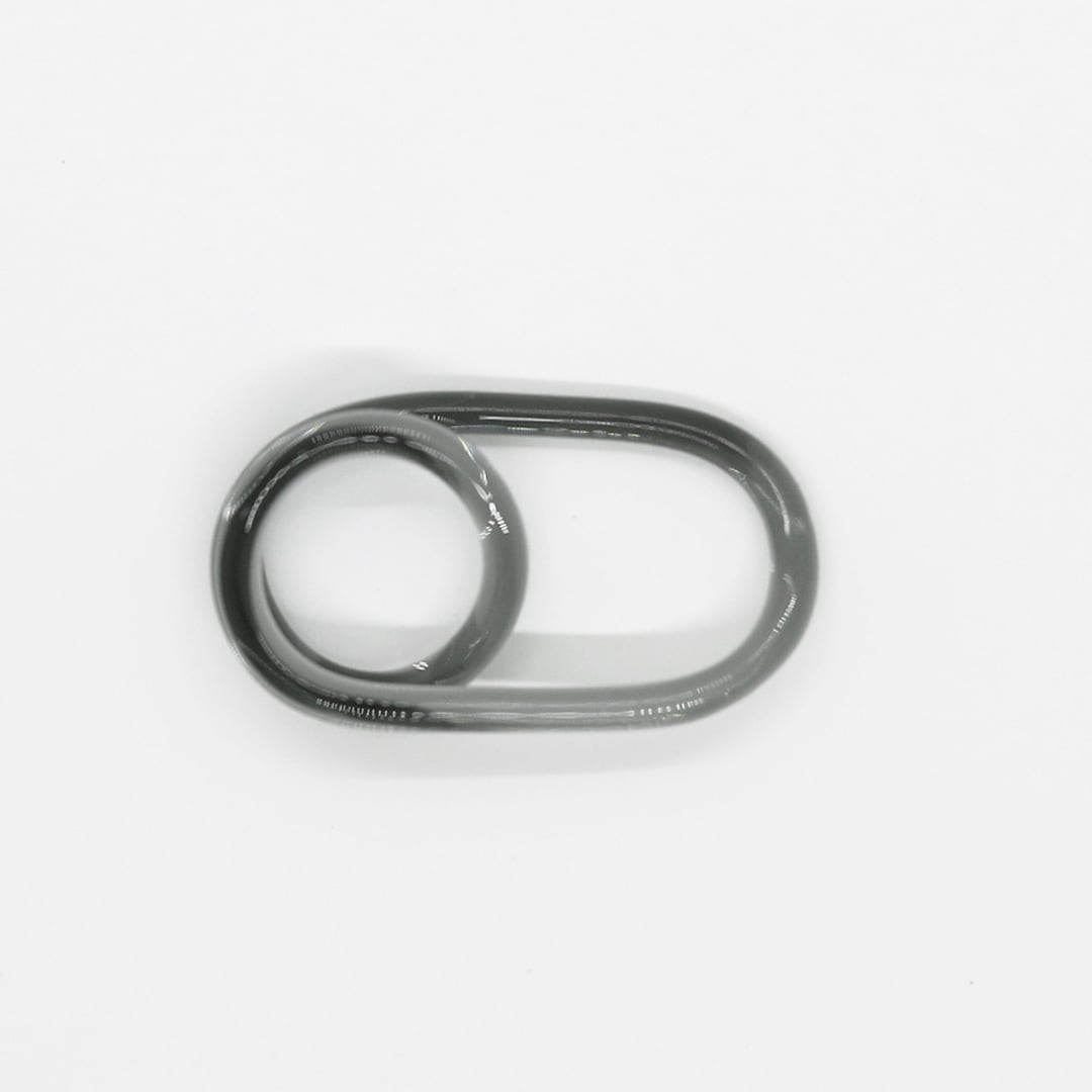 _cthruit シースルーイット double oval ring リング【Black】 | FREEPARK