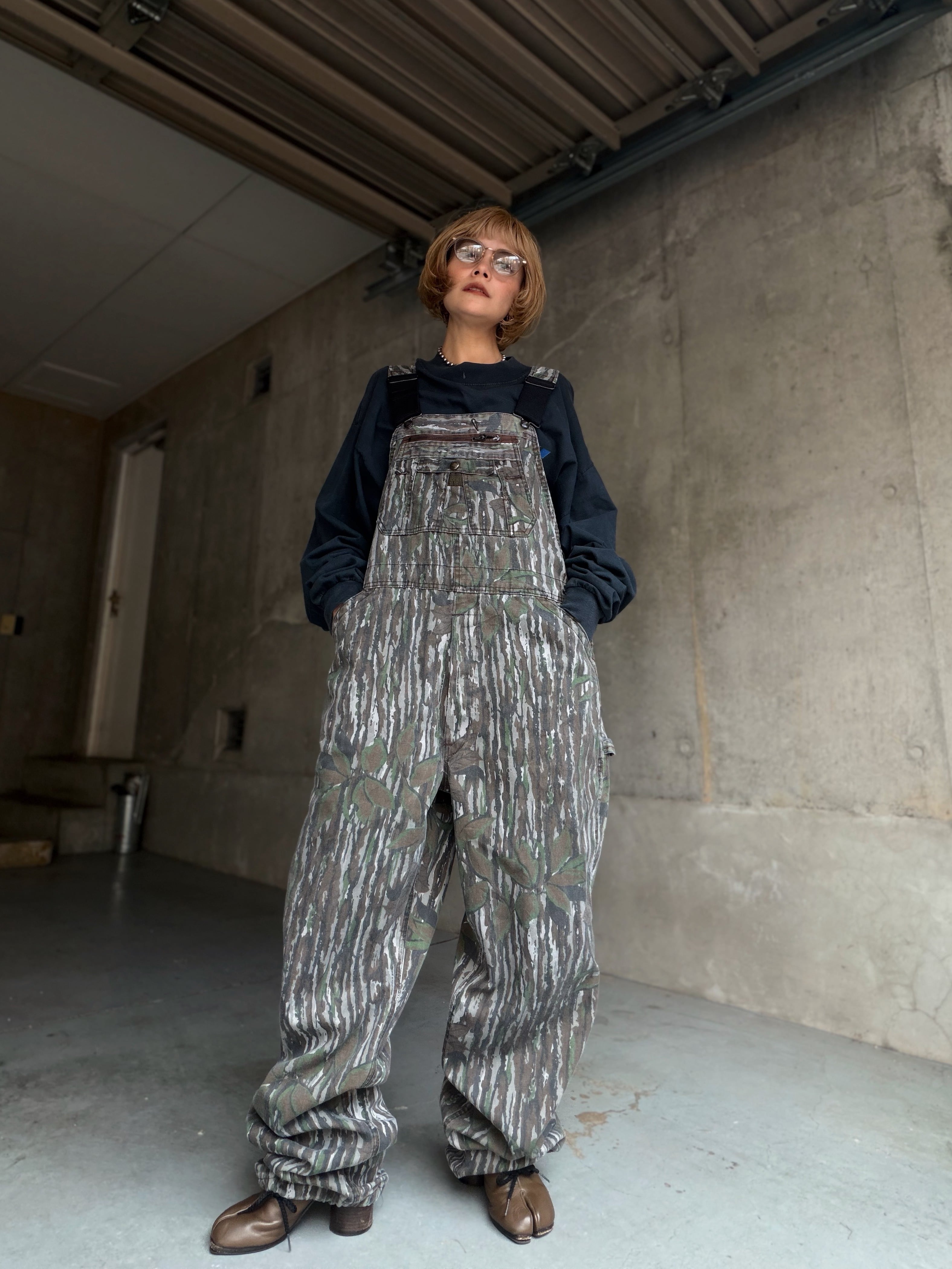 (OP159)90's LIBERTY real tree camo overalls made in USA