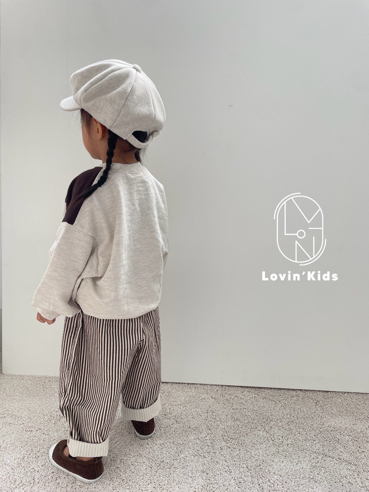 【Lovin'】ホットチョコスウェット 80〜130cm ベージュ/オートミール 241026 - 13