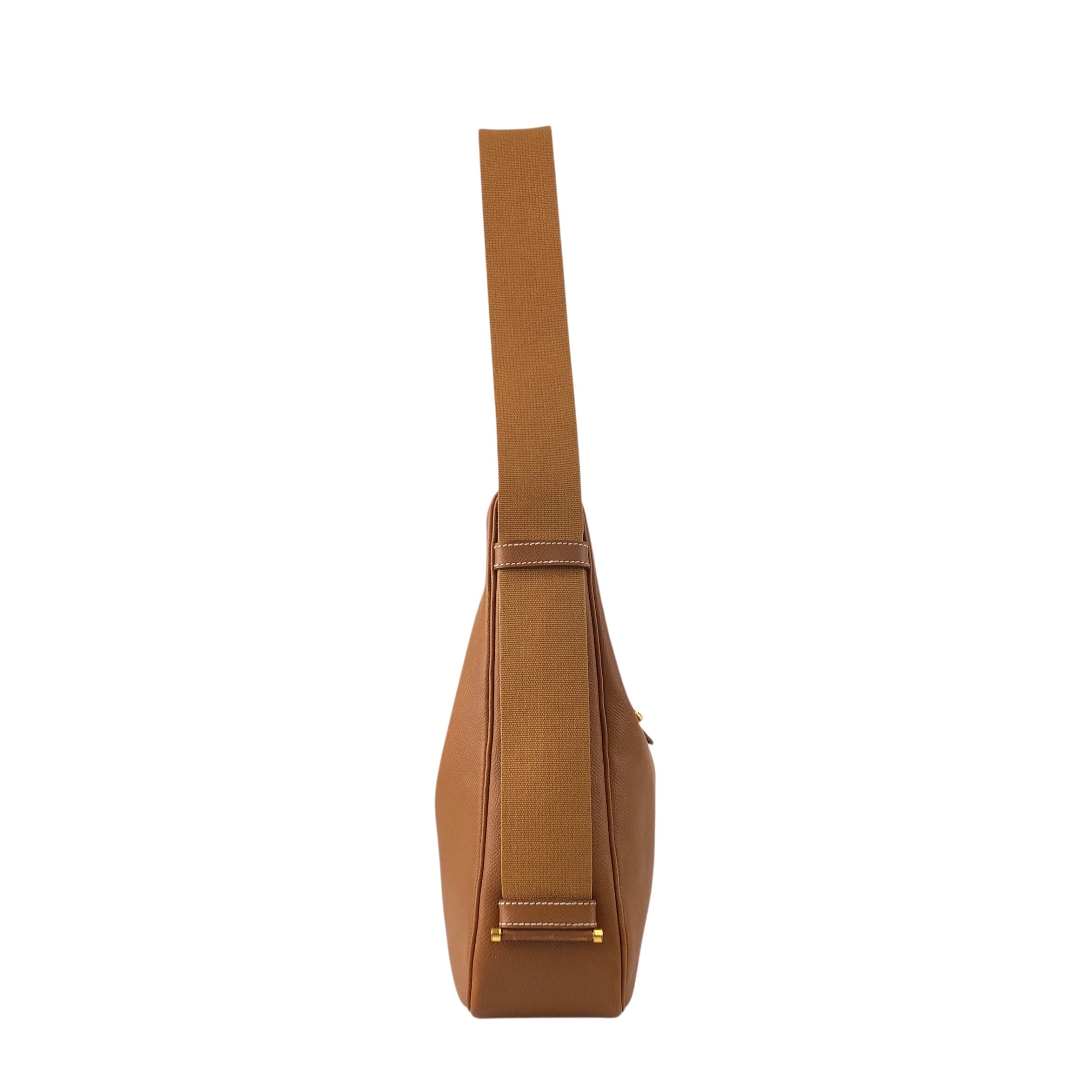 HERMES エルメス サコ ショルダーバッグ キャメル クシュベル レザー