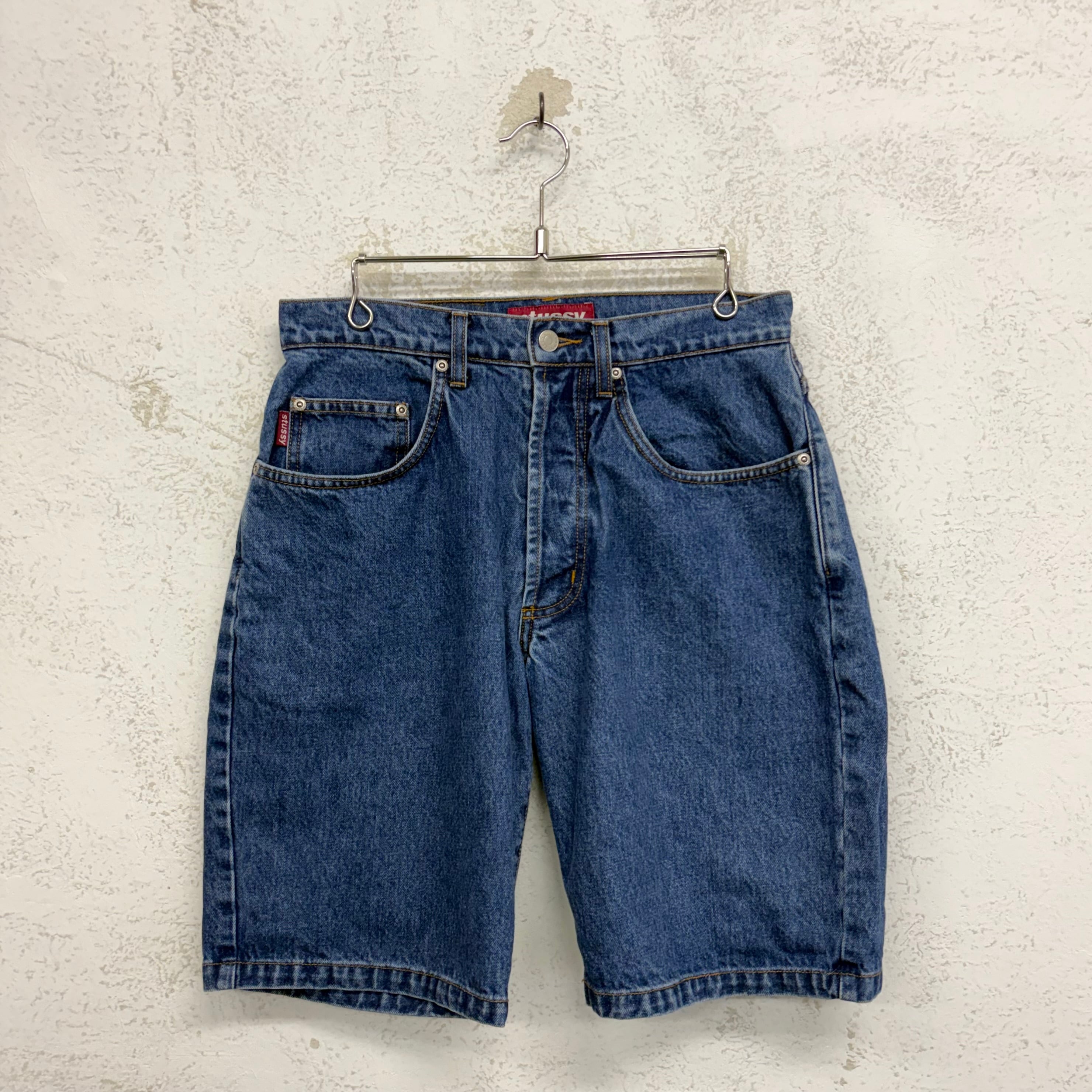 90's STUSSY denim shorts made in USA size/W30 ステューシー デニム
