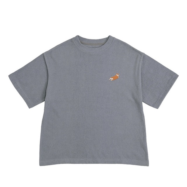 WC ROGO Relax Pile Tee -Fog Blue-　[T0045]