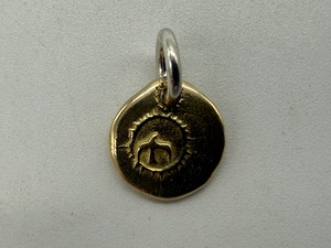 美品 k18in太陽メタル小old