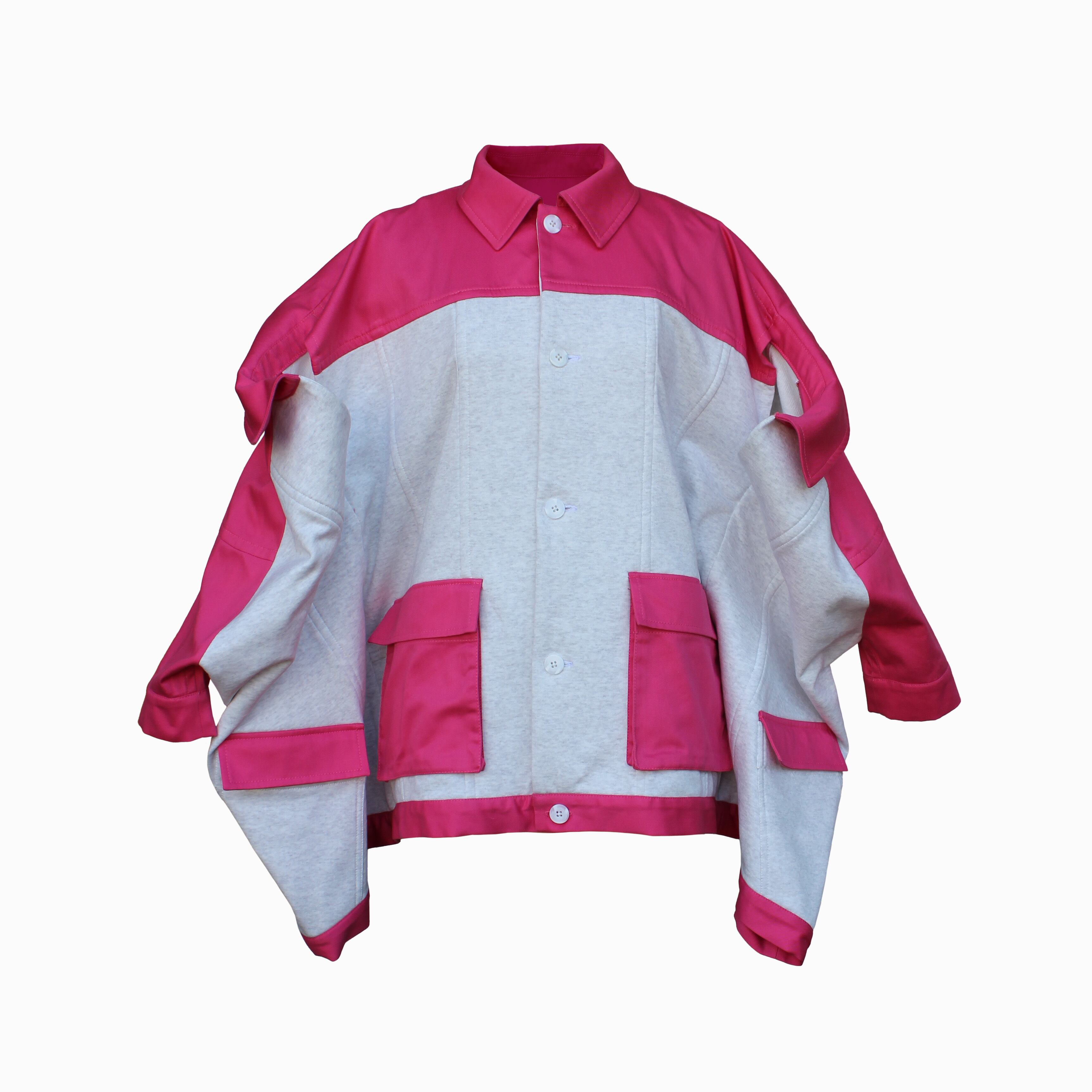 ui jacket -GRAY×PINK-