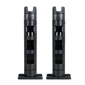 【特価処分】RYASHOP ロッドスタンド 2個セット ブラック スタンド長さ 3段階調整可能 釣り竿 スタンド
