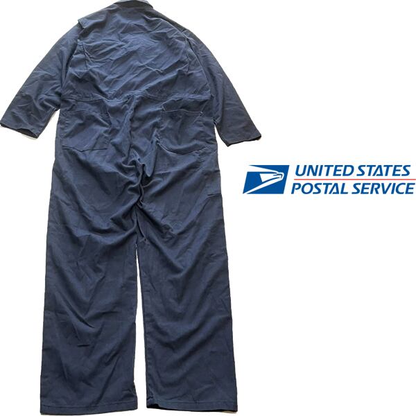 1点物◇USPS米国郵政公社つなぎ紺カバーオール古着48メンズXXL